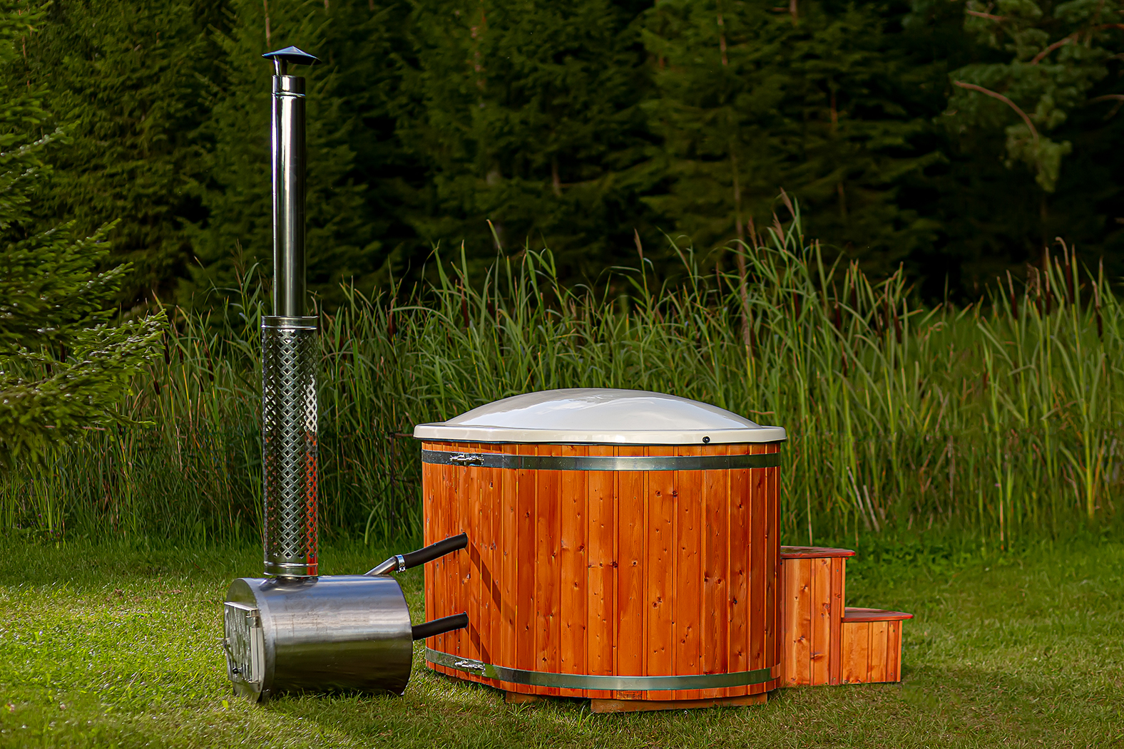 Woodpecker hot tub, ofuro hot tub hot tub with external heate7