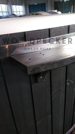 Wooden side table, mini bar - Image 2